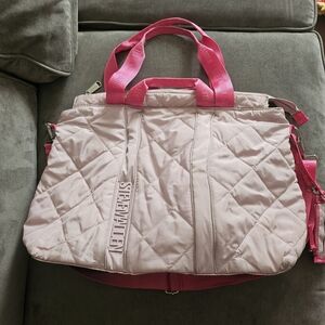 SHEIN Pink Quilted Baby Bag